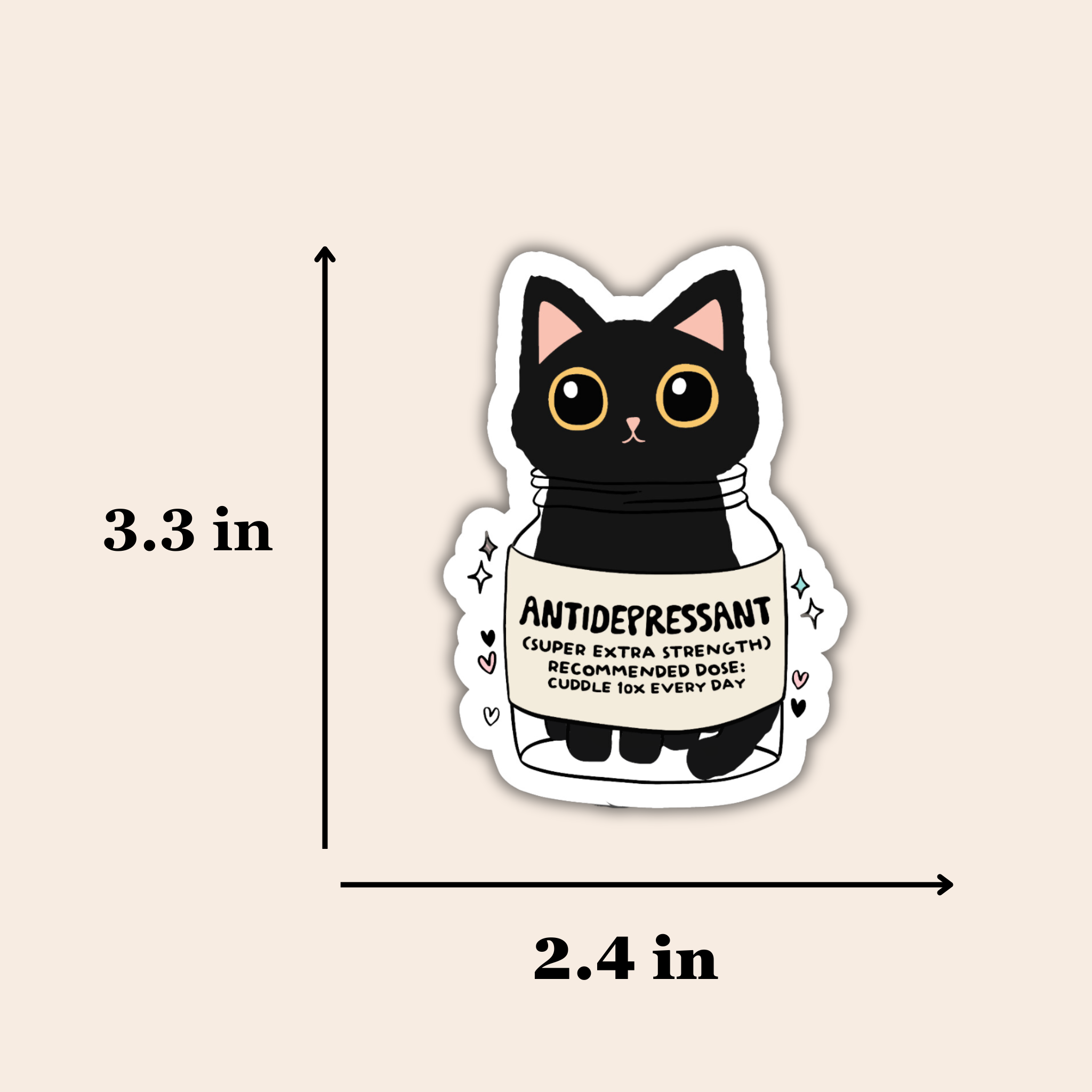Cat Antidepressant Sticker