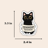 Cat Antidepressant Sticker