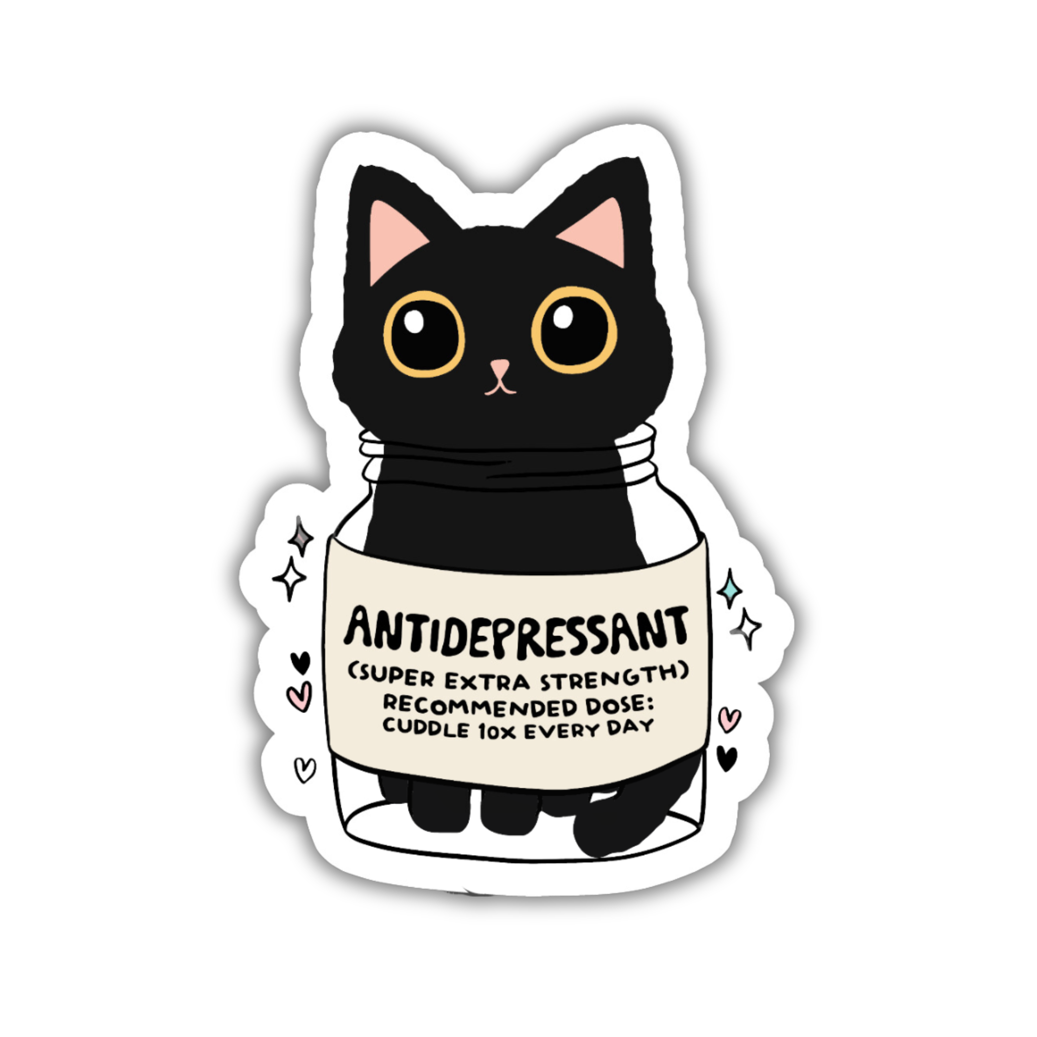 Cat Antidepressant Sticker