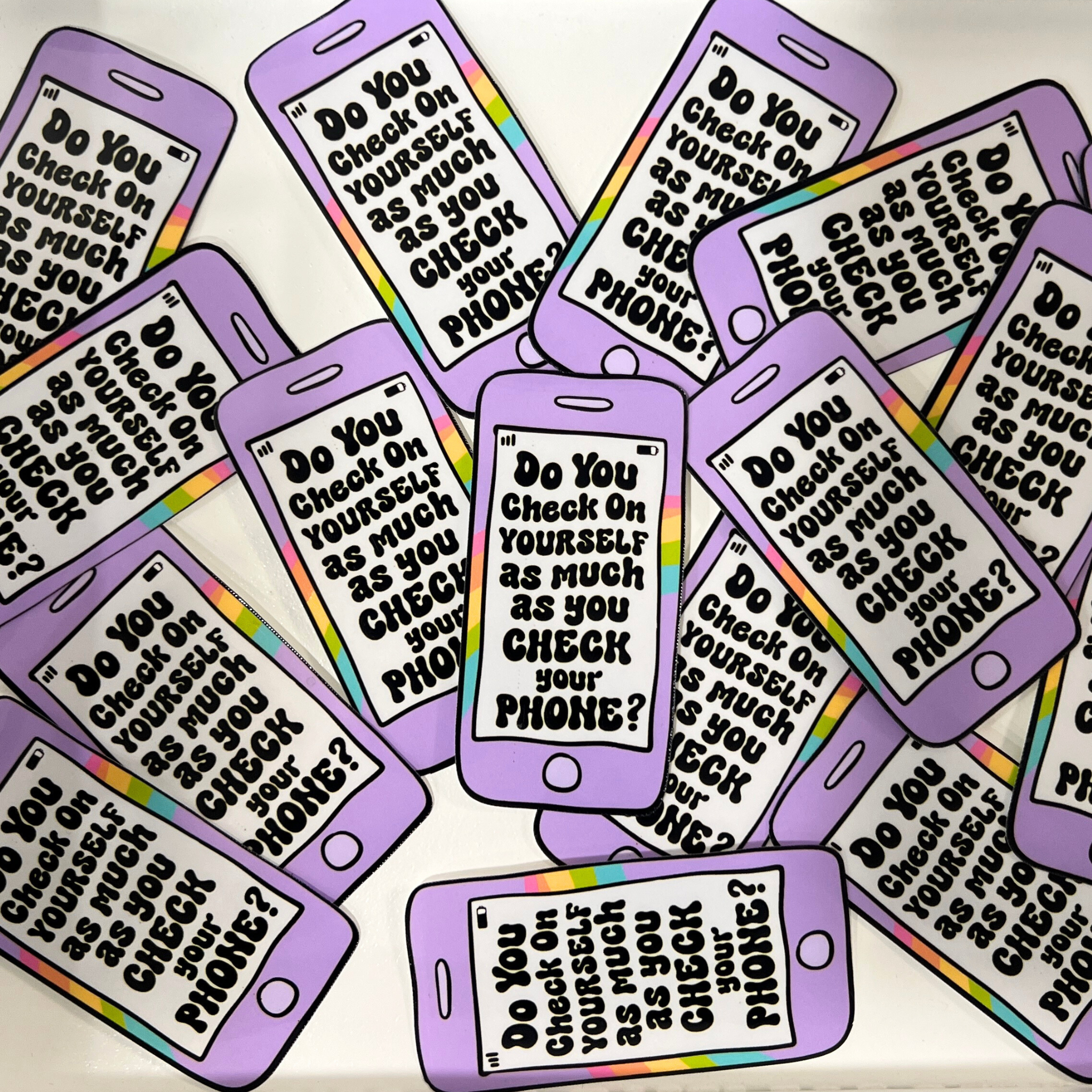 Do You Check On Yourself As Much as You Check On Your Phone Sticker