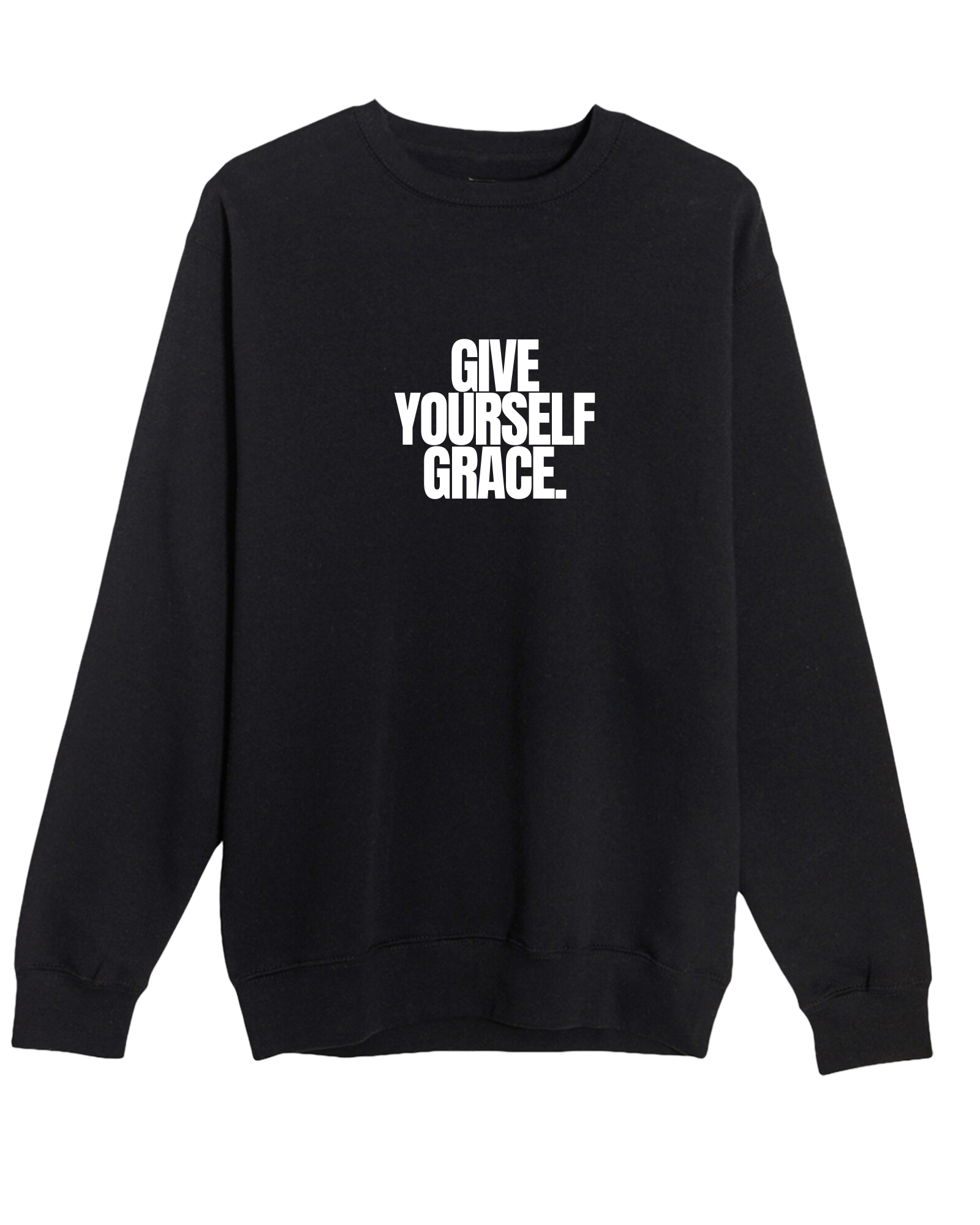 Give Yourself Grace Crewneck - Black