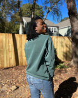 Give Yourself Grace Premium Garment Dyed Crewneck - Original Green