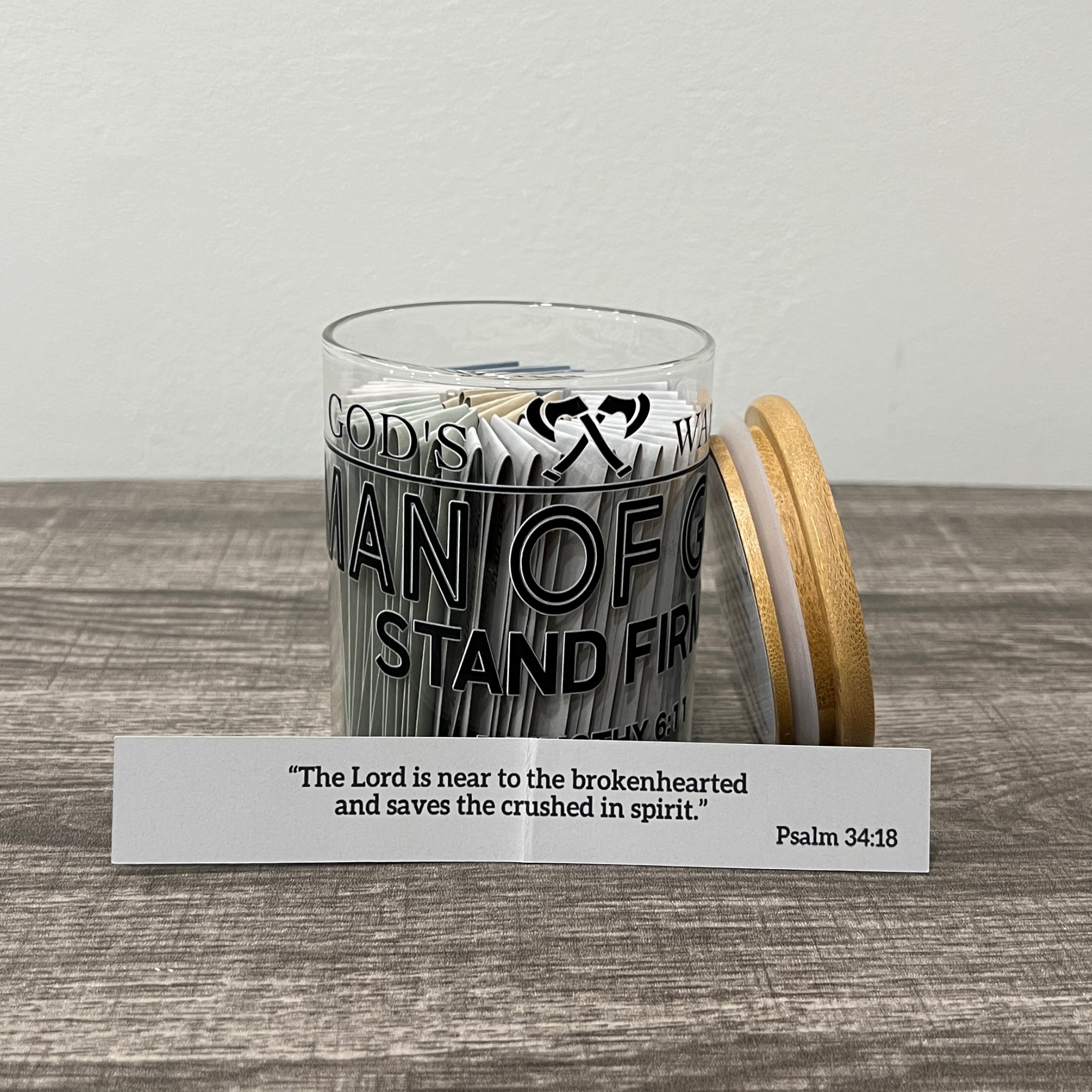 Grace Through Grief (Man of God Stand Firm) Grief Jar