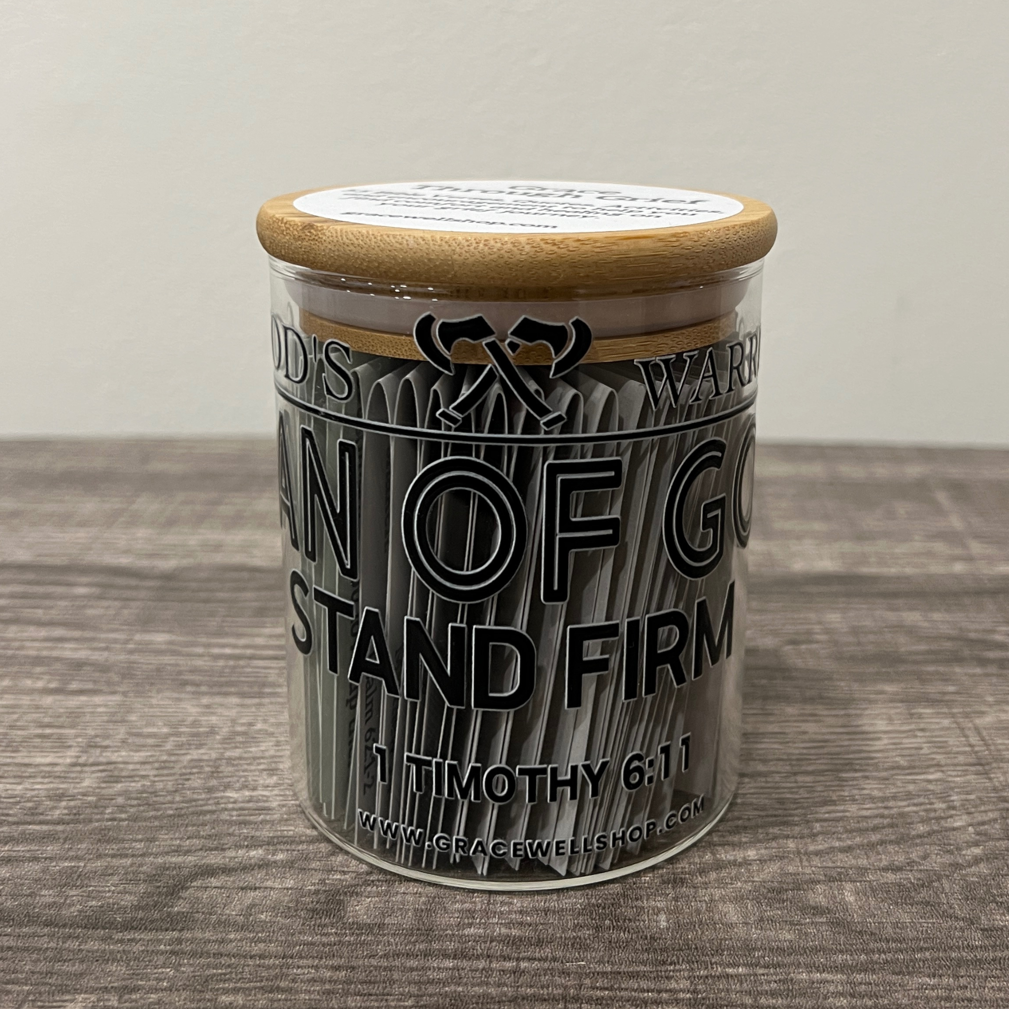 Grace Through Grief (Man of God Stand Firm) Grief Jar