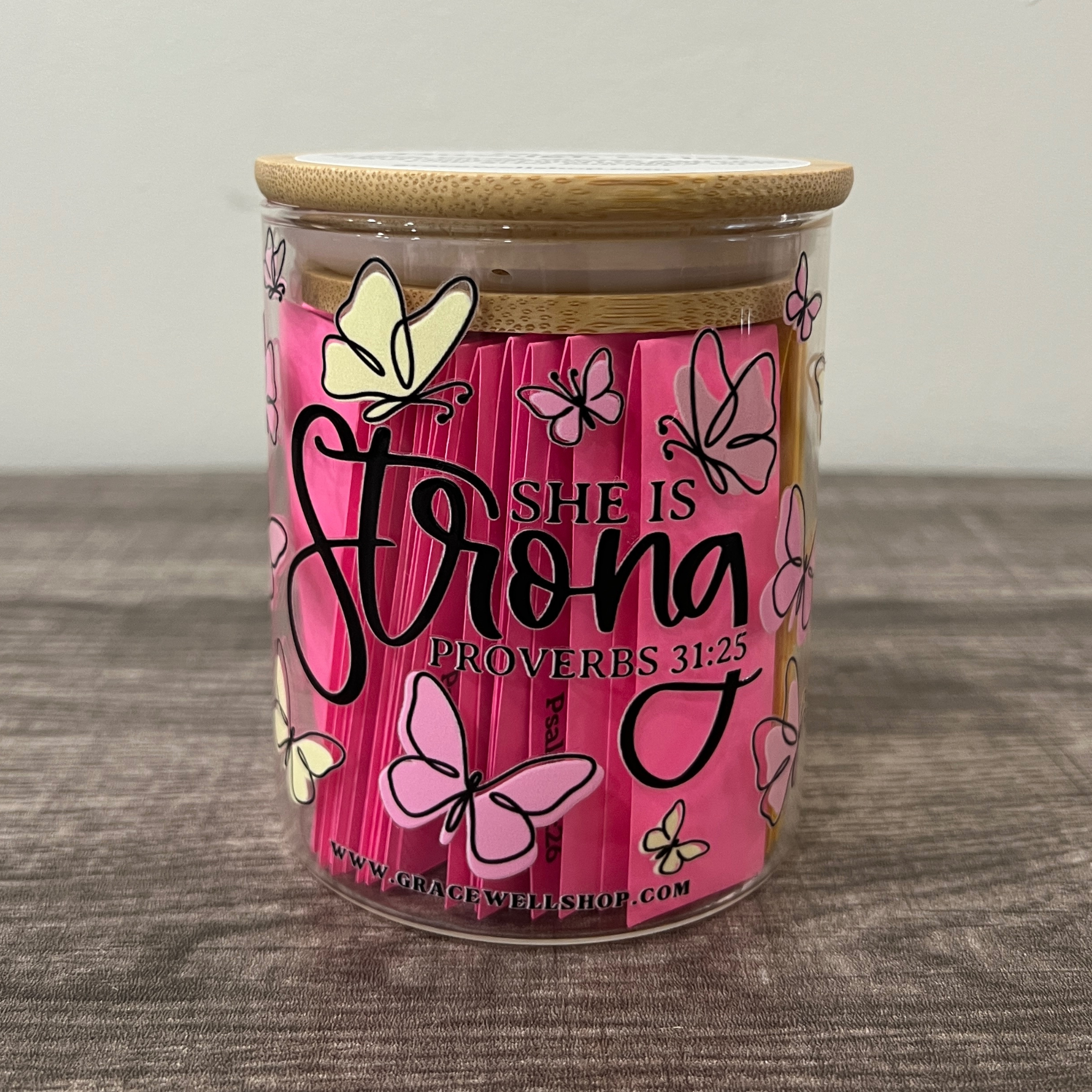 Grace Through Grief (She Is Strong) Grief Jar