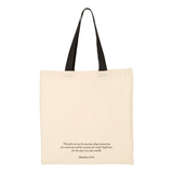 Take Care Matthew 8:34 Tote Bag