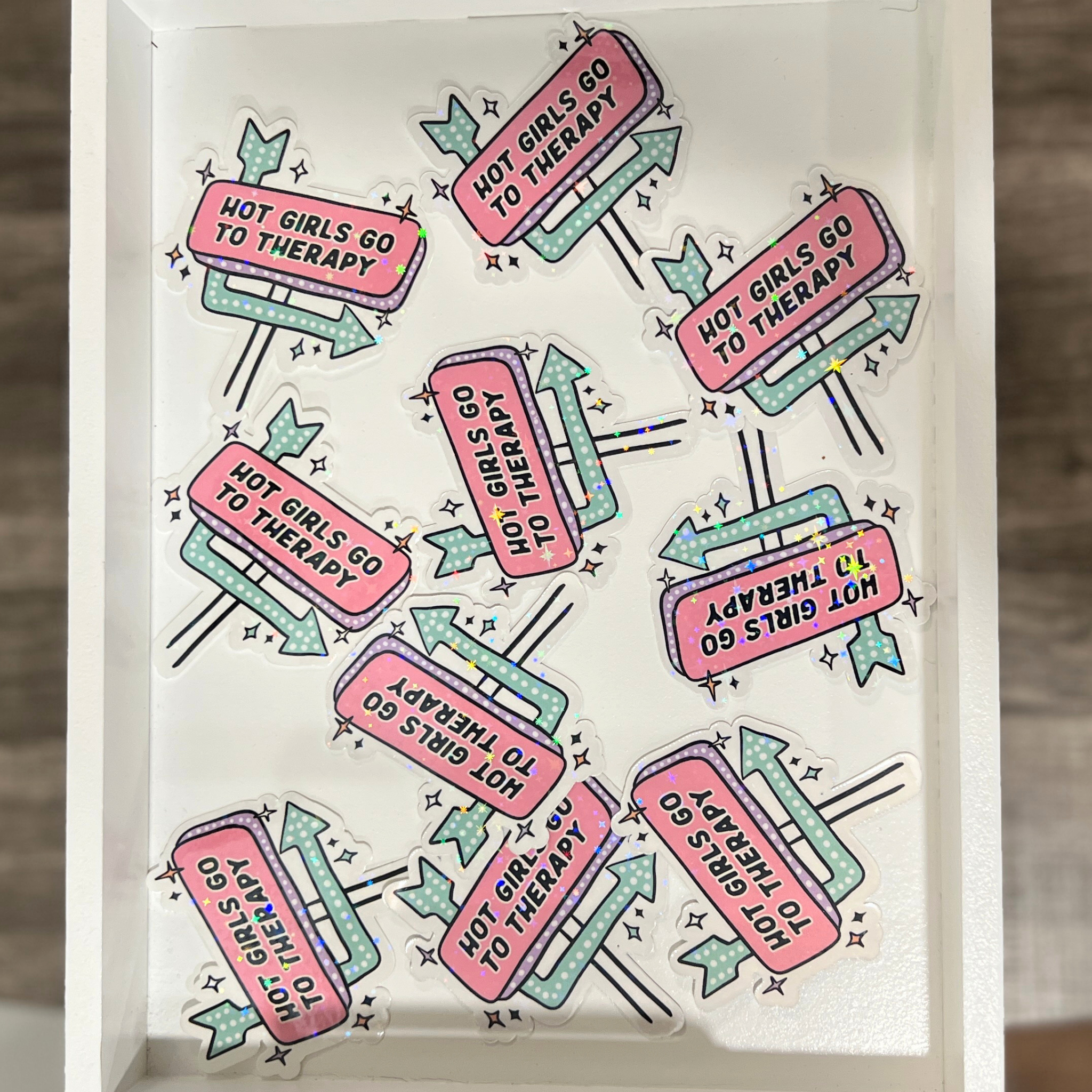 Hot Girls Go To Therapy Sticker