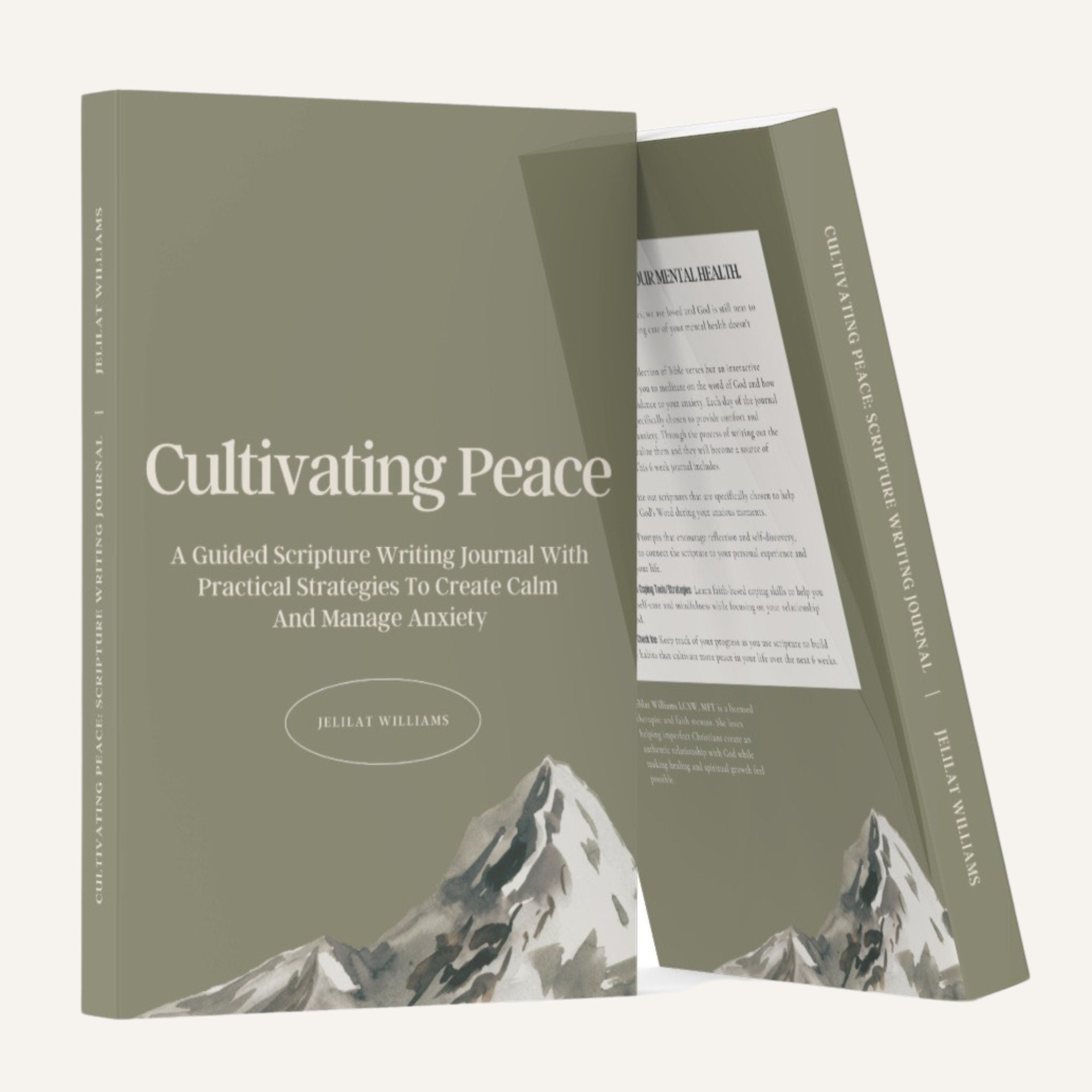 Christian Anxiety Journal | Guided Scripture Writing for Mental Health | Cultivating Peace Faith-Based Journal | Christian Self-Care Book