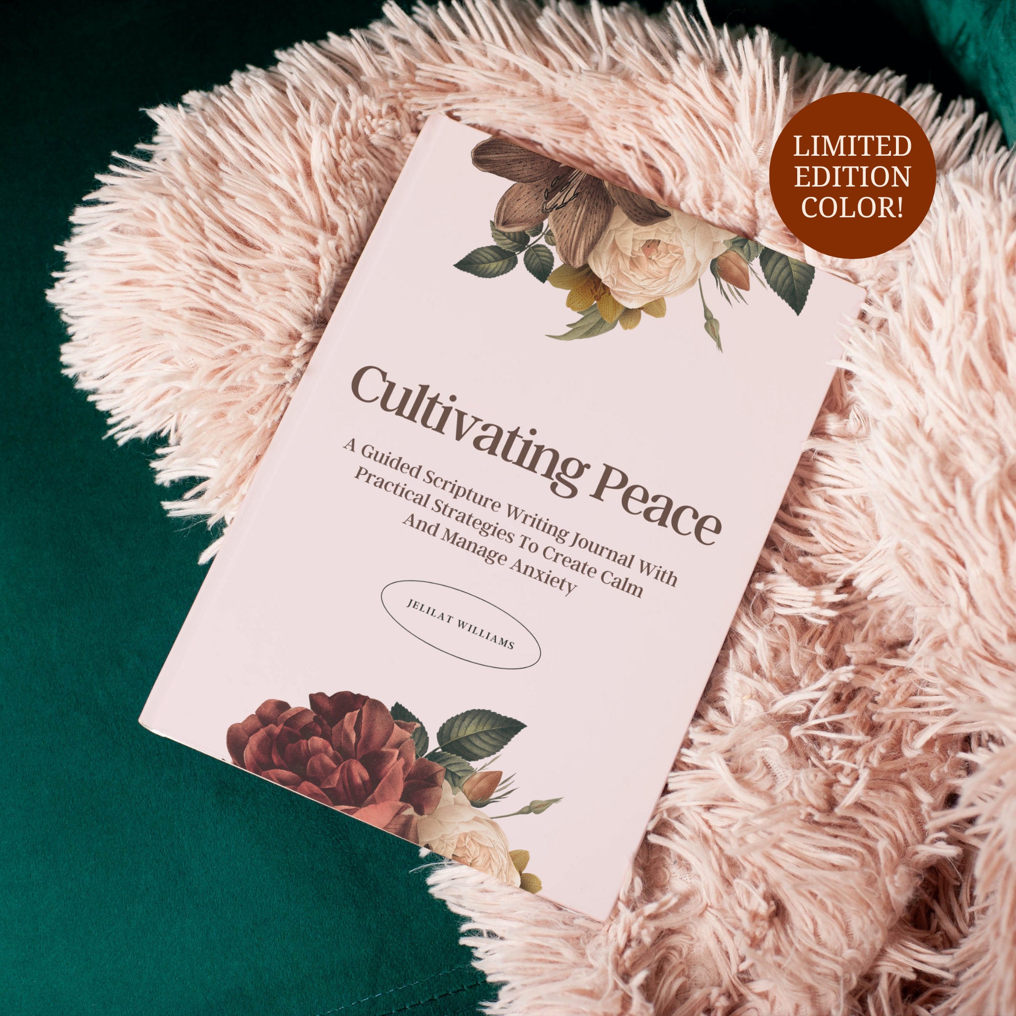 Christian Anxiety Journal | Guided Scripture Writing for Mental Health | Cultivating Peace Faith-Based Journal | Christian Self-Care Book