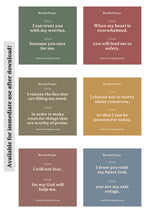 60 Printable Breath Prayer Scripture Cards, Christian Anxiety Relief Gift, Scripture Meditation, Affirmations and Encouragement, faith cards