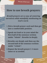 60 Printable Breath Prayer Scripture Cards, Christian Anxiety Relief Gift, Scripture Meditation, Affirmations and Encouragement, faith cards