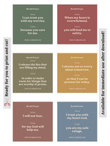 Printable Breath Prayer Cards: 30 Faith Based Affirmations For Anxiety